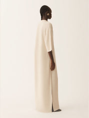 Polo dress in wool, cotton, and lurex