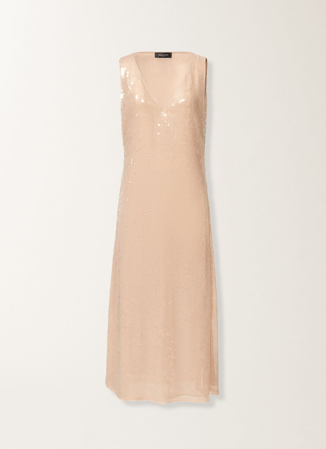 Liquid sequin sleeveless dress