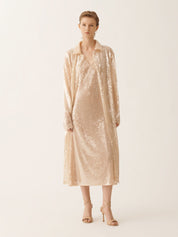 Liquid sequin sleeveless dress