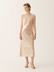 Liquid sequin sleeveless dress