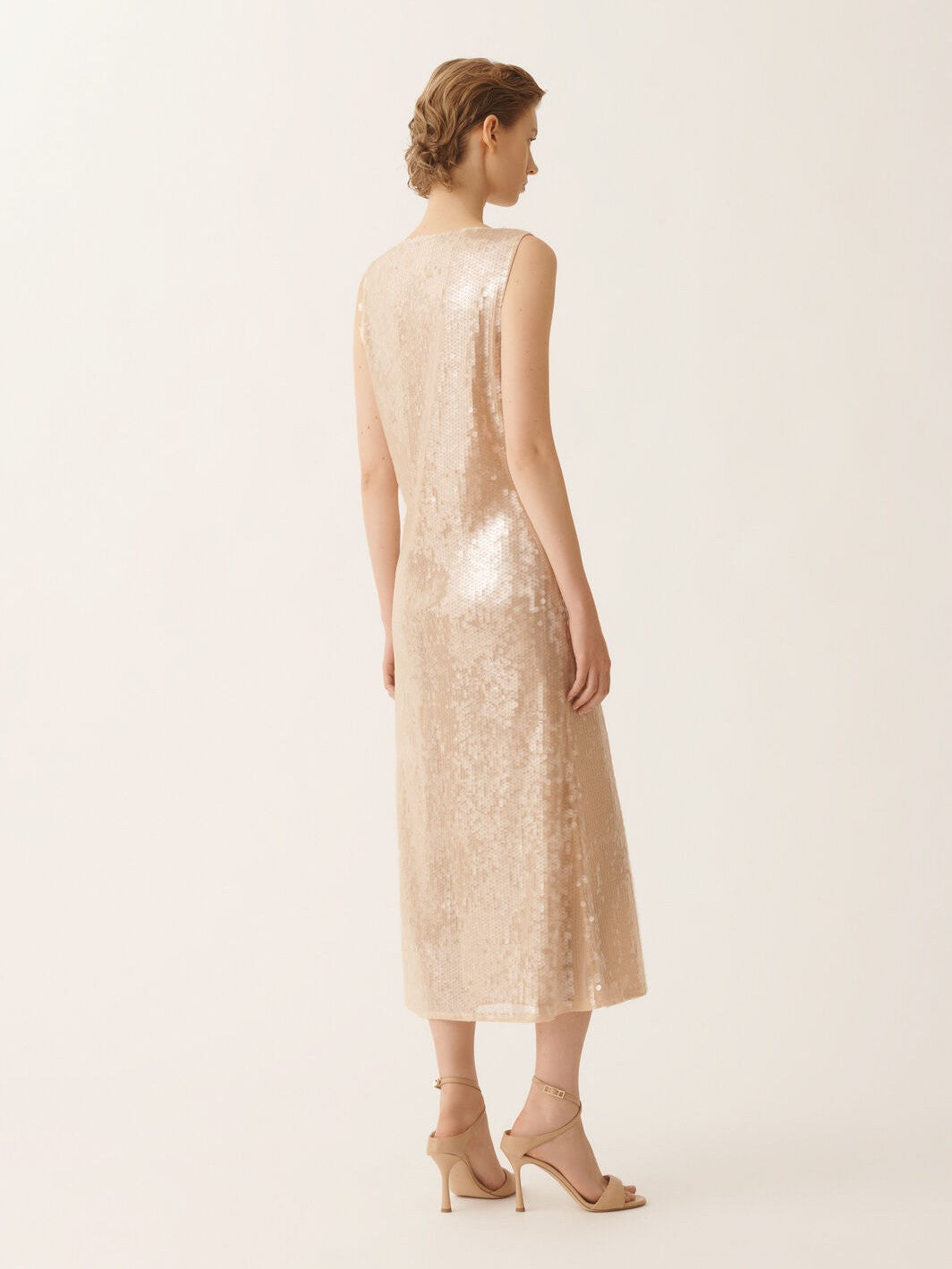 Liquid sequin sleeveless dress