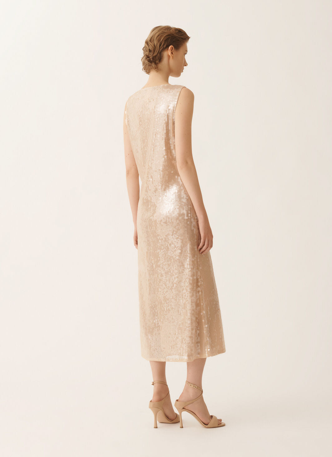 Liquid sequin sleeveless dress