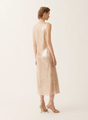 Liquid sequin sleeveless dress