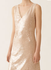 Liquid sequin sleeveless dress