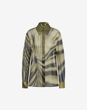 Chiffon shirt with Drappeggio print