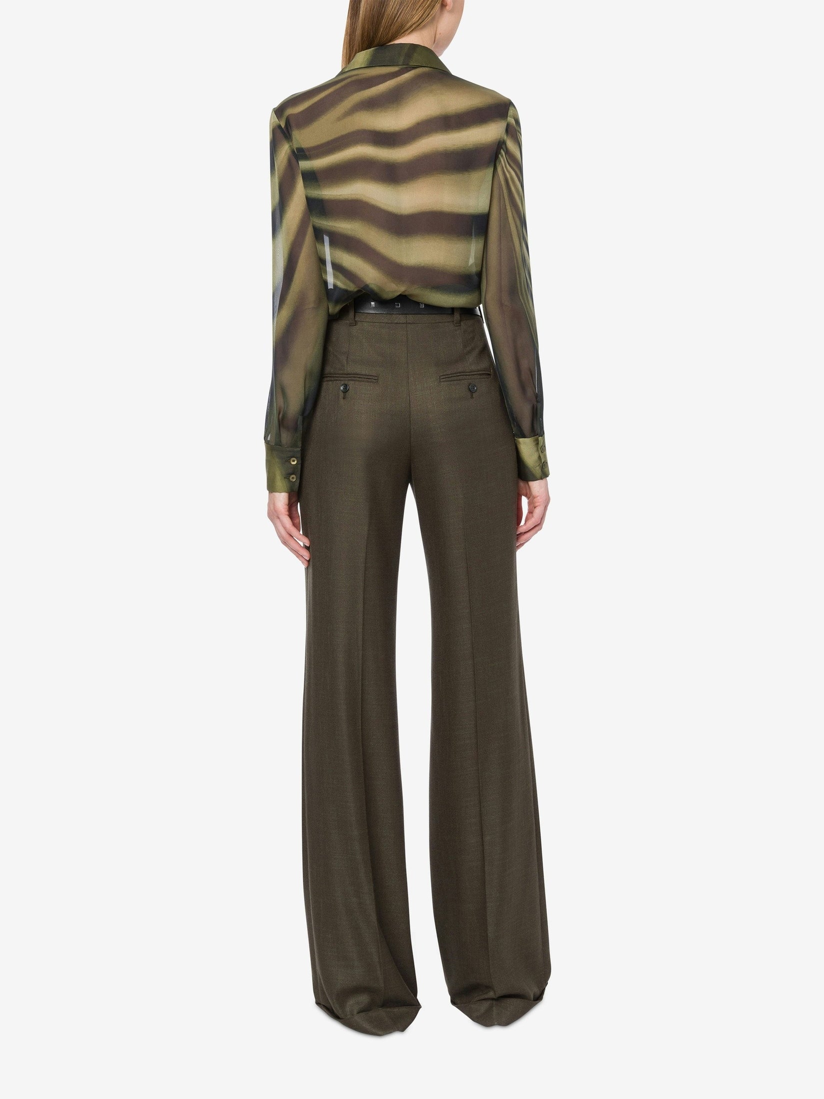 Chiffon shirt with drappeggio print