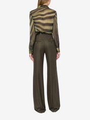 Chiffon shirt with drappeggio print