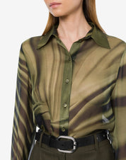 Chiffon shirt with Drappeggio print