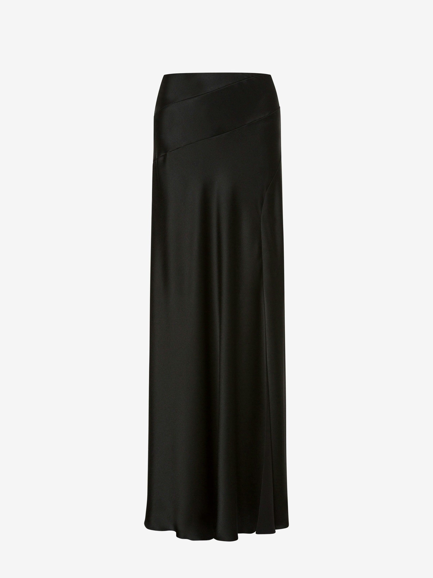 Long satin skirt