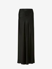 Long satin skirt
