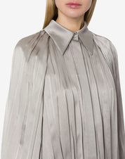 Pleated satin shirt