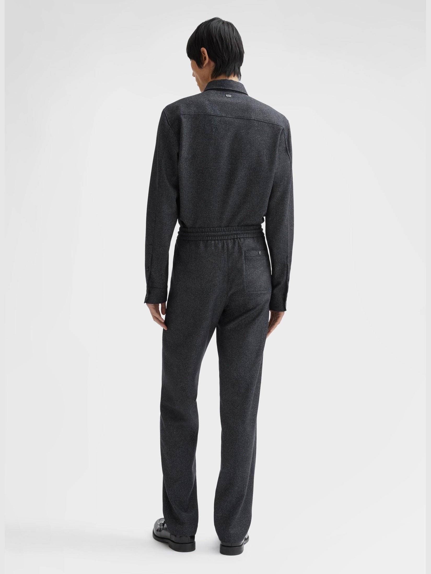 Wool blend micro boucle joggers