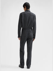 Wool blend micro boucle joggers