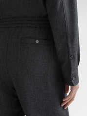 Wool blend micro boucle joggers