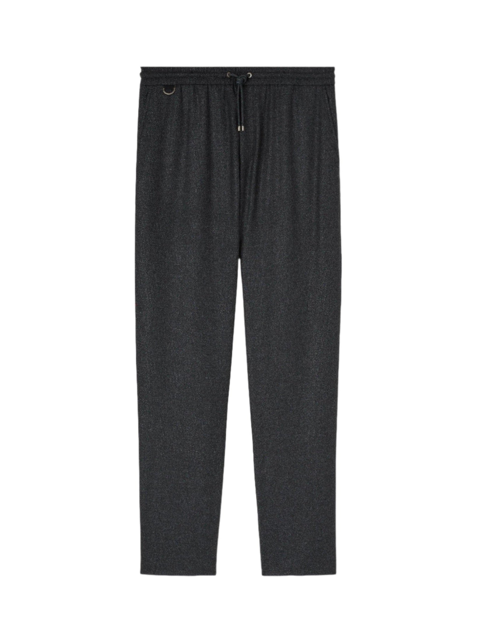Wool blend micro boucle joggers