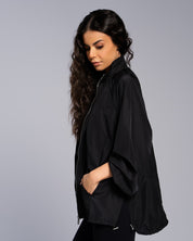 GATHERED PARKA EASONAL BLACK