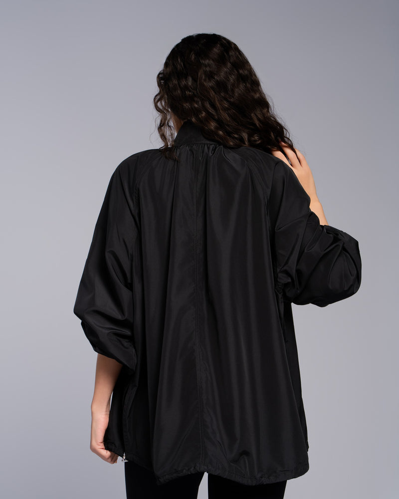 GATHERED PARKA EASONAL BLACK