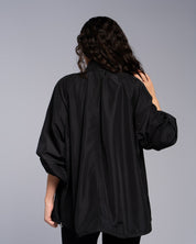 GATHERED PARKA EASONAL BLACK