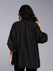 Gathered parka easonal black