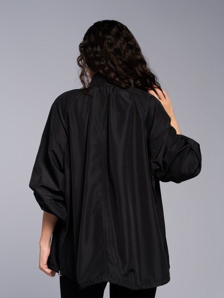 Gathered parka easonal black