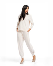 Pleated sweatshirt