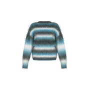 Stripe Brushed Sweater – Blue