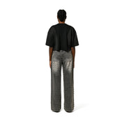 DECONSTRUCTED MOTO TEE - BLACK