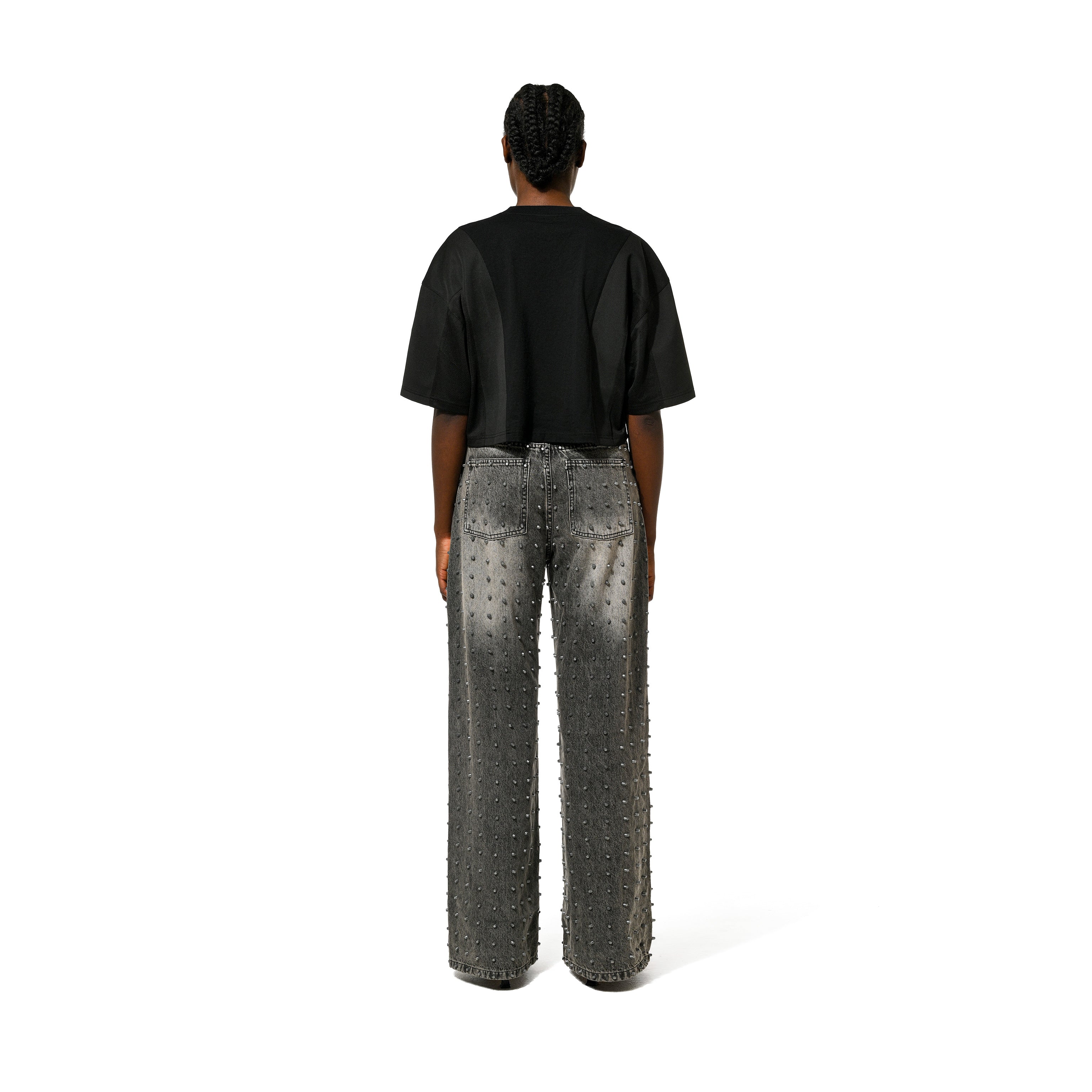 DECONSTRUCTED MOTO TEE - BLACK