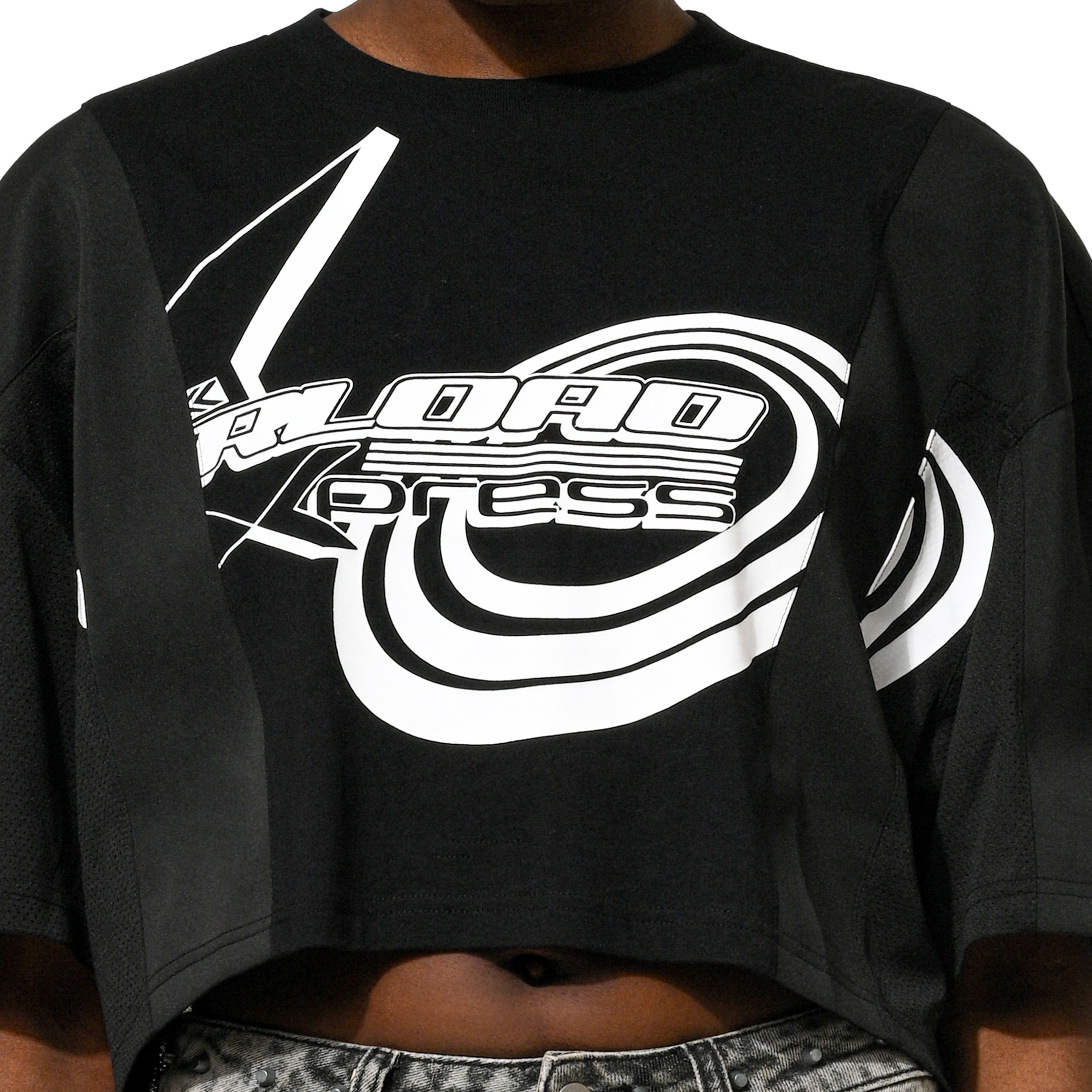 DECONSTRUCTED MOTO TEE - BLACK