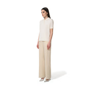 1886 KNITTED WHITE NETTED POLO