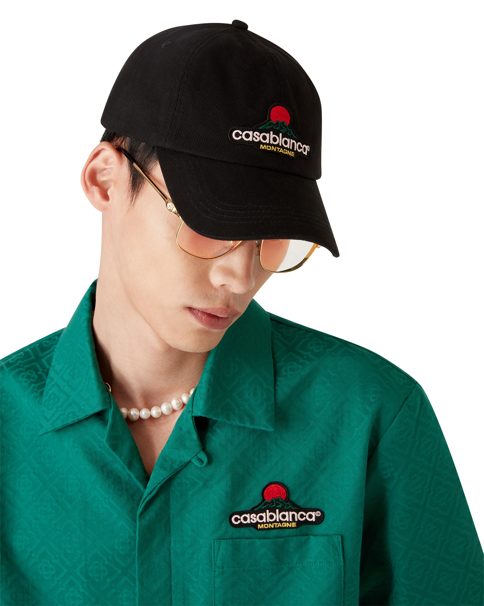 CASABLANCA MONTAGNE EMBROIDERED PATCH CAP