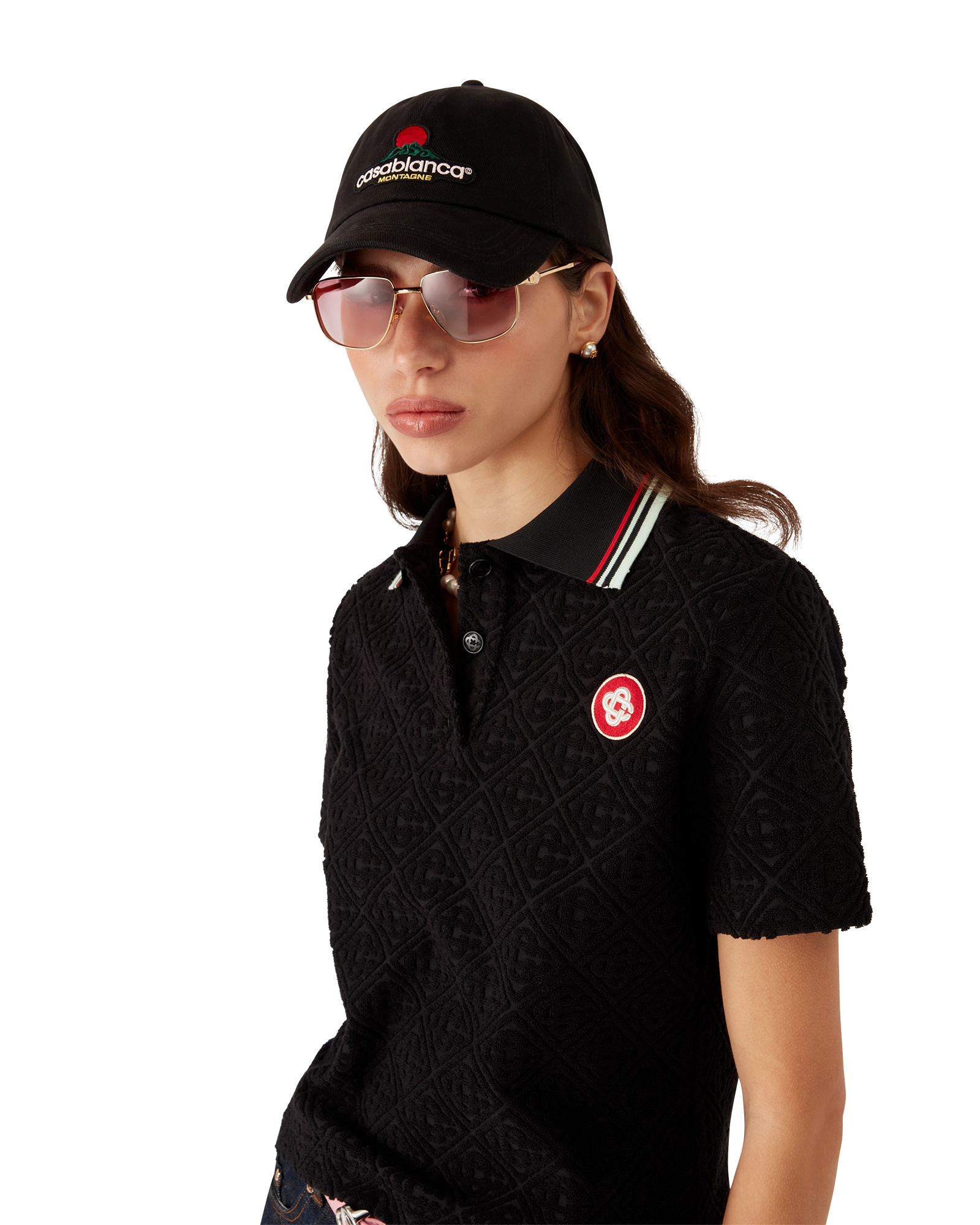 CASABLANCA MONTAGNE EMBROIDERED PATCH CAP