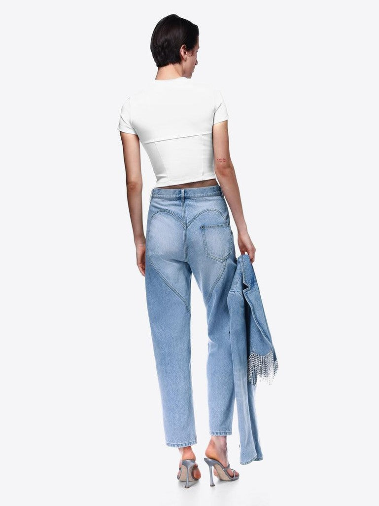 Crystal bustier cup t-shirt