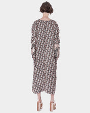 ASA TWILL SILK PRINT OPENED SLEEVE MIDI DRESS WITH TWILL SILK PRINT
EMBROIDERY APPLIQUÉ