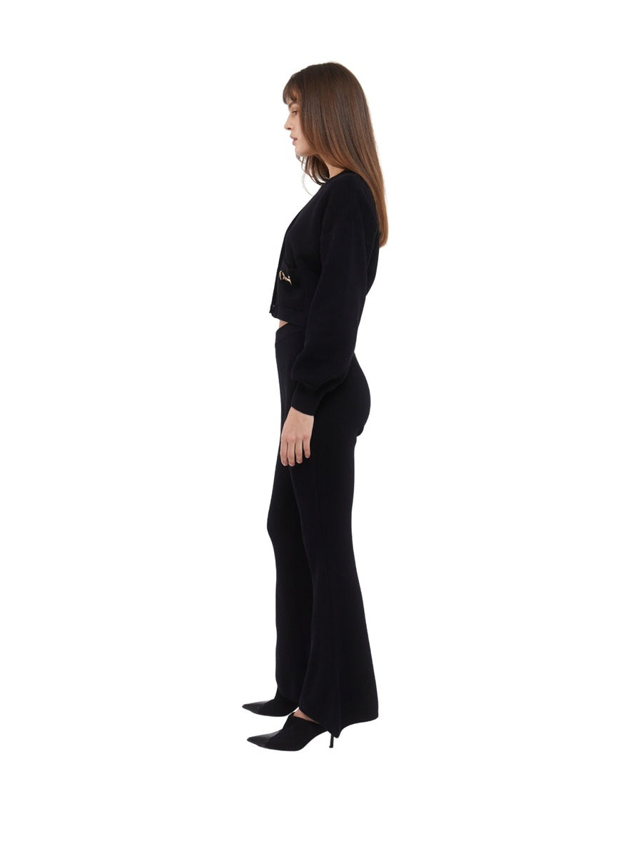 The flared pants in black