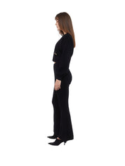 The flared pants in black
