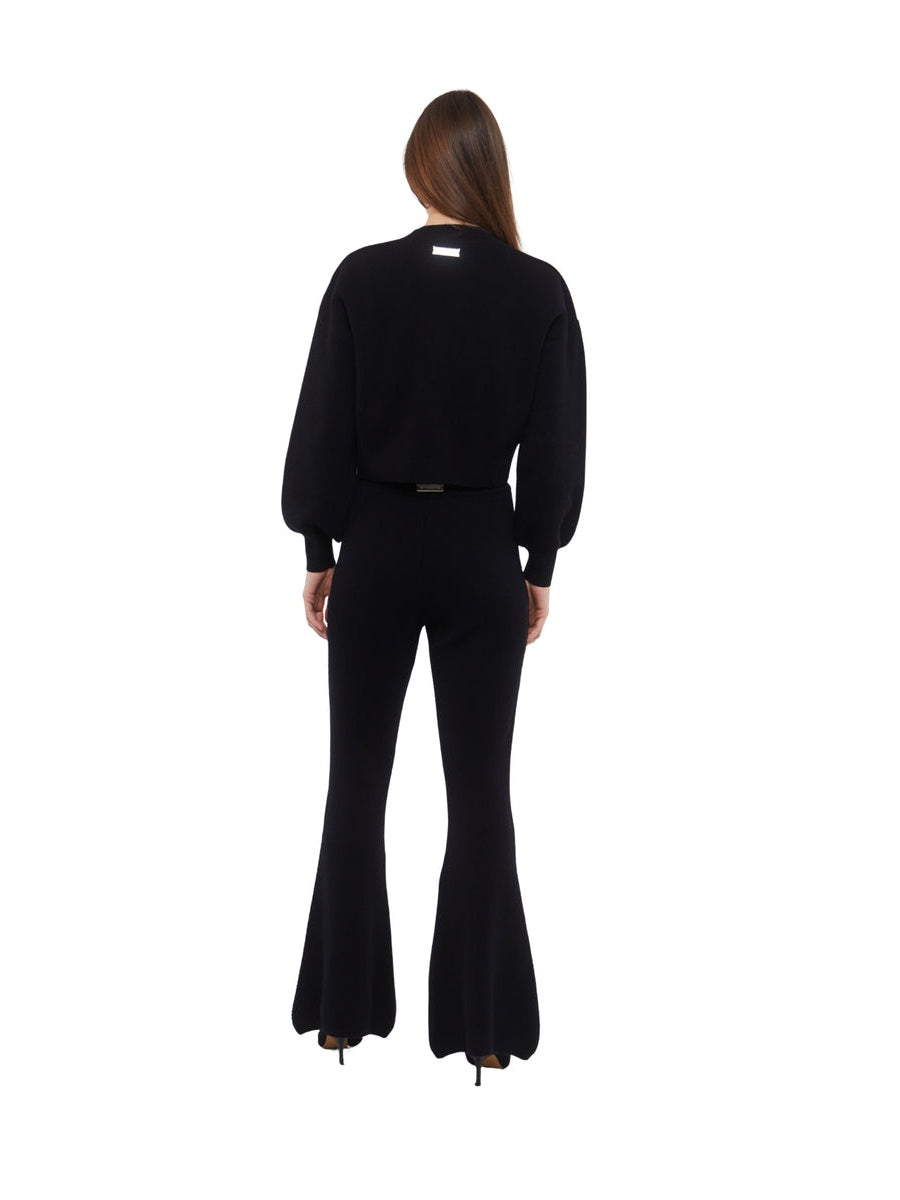 The flared pants in black