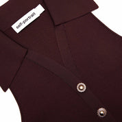 BROWN RIBBED KNIT MAXI DRESS