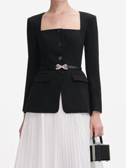 Black long sleeve contrast chiffon midi dress
