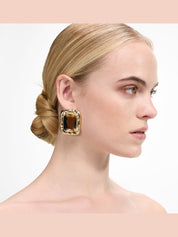 Mottled gold amber earrings