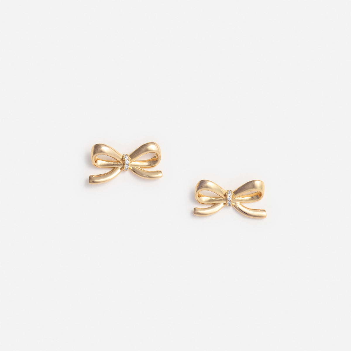 GOLD BOW EARRINGS