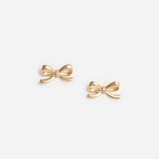 GOLD BOW EARRINGS