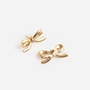 GOLD BOW EARRINGS