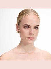 Gold bow earrings
