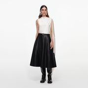 Cream satin fringed scarf top