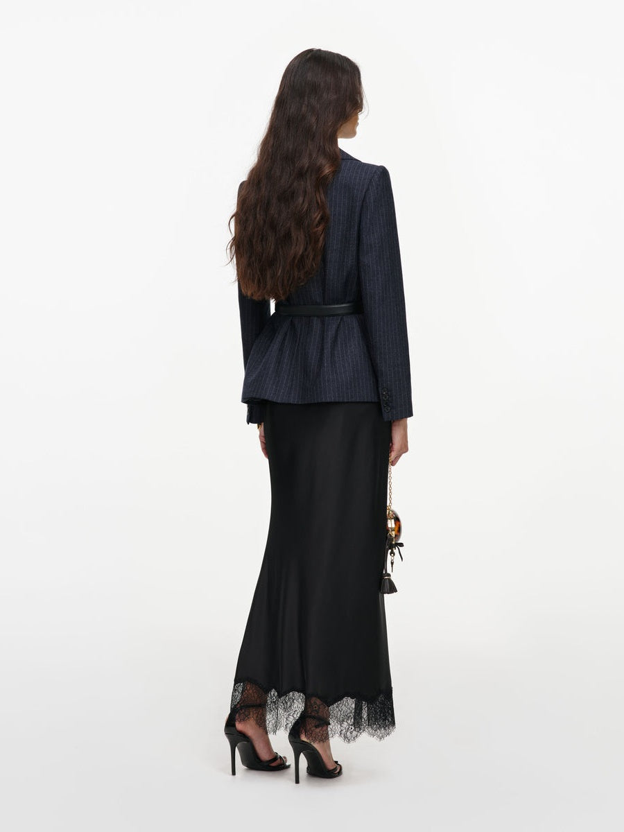 Tailored blazer satin midi dress