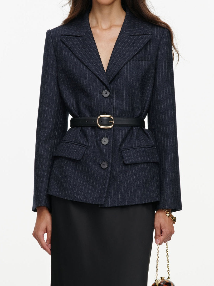 Tailored blazer satin midi dress