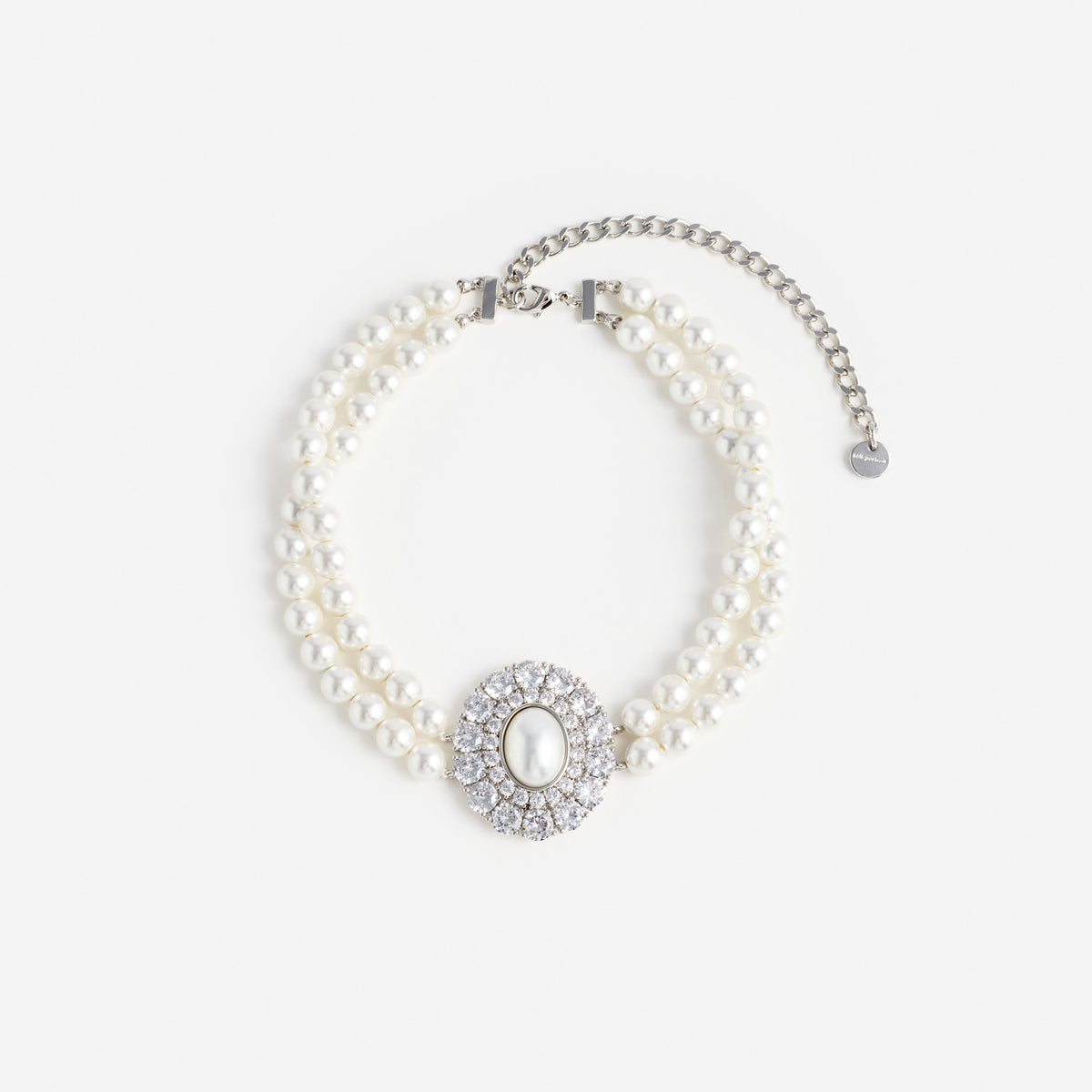 Pearl crystal choker