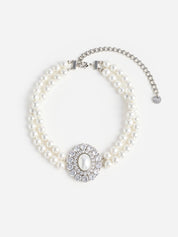 Pearl crystal choker