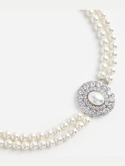 Pearl crystal choker